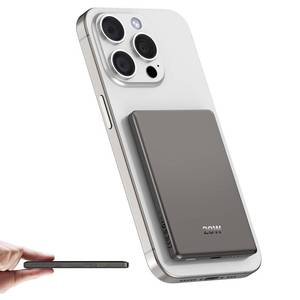 lot 20361 image: Magnetic Portable Charger PowerBank, 5,000mAh Mag Slim Wireless Power Bank with USB C PD 20W QC3.0 Wired fast charging, Battery Pack Compatible with iPhone 171616 Pro16 Pro Max1515 Pro Series