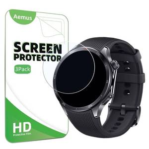 lot 20364 image: Aemus Screen Protector Compatible for OnePlus Watch 3 (3 Pack) Smartwatch Clear Tempered Glass protective film