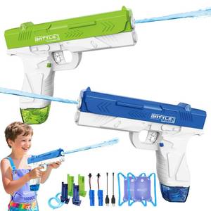 lot 20388 image: Electric Water Gun, 2 Pack Water Guns for Adults Kids, 1000CC Capacity Water Pistol, 33FT Range Rechargeable Automatic Squirt Guns, Perfect Pool Toys for Beach Backyard Outdoor Fun Boys Girls Gifts