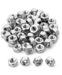 lot 20440 image: Bates Stainless Steel Hex Nut, 14-20, 50 Pack