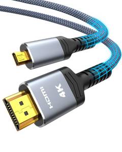 lot 20460 image: Highwings 4K Micro HDMI to HDMI Cable 10 FT, 4K60Hz, Micro HDMI Cord HDR Compatible for DSLR Camera, Raspberry Pi, GoPro Hero to TV, Laptop, Computer, Monitor, for Video, Audio, Image, Streaming