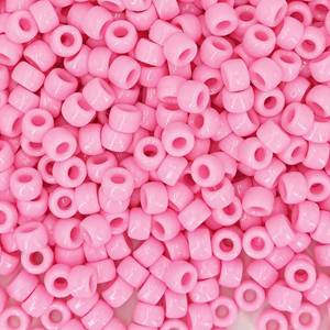 lot 20477 image: MIIIM 1200PCS 6x9mm Pony Beads Bulk, Light Pink Pony Beads for Bracelets Making Kit, Kandi, Hair Braids Crafts for Jewelry Making (Light Pink)
