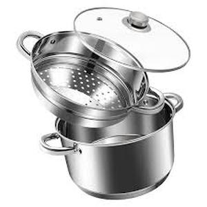 lot 1577 image: Stainless steel cookware kitchen pots