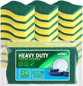 lot 12412 image: IDEA Heavy Duty Scrub Sponges - 24 Count Pack