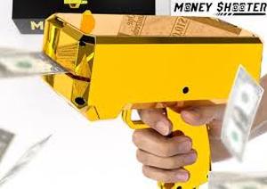 lot 13555 image: Money Gun Cash Shooter Party Entertainment Device