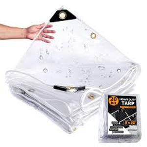 lot 14352 image: Clear plastic heavy duty tarp