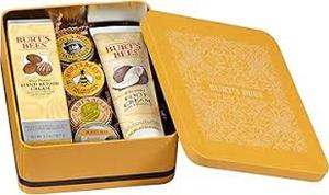lot 19176 image: Burts Bees Gift Set in Decorative Yellow Tin