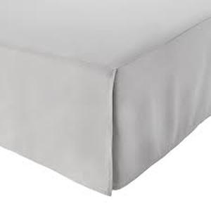 lot 19182 image: Pleated Bed Skirt - Full, Light Grey