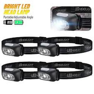 lot 20396 image: LED Light Headlamp Flashlight 4 Pack
