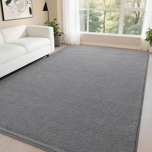 lot 3052 image: DweIke 4x6 Grey Area Rugs for Bedroom, Super Soft Living Room Rug, Thickened Memory-Foam Throw Carpet, Non-Slip and Washable Carpets for Kids Boys Girls Room Dorm Nursery Home Decor