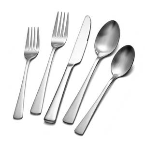 lot 3056 image: KINGSTONE Silverware Set for 8, 40-Piece 1810 Stainless Steel Flatware Set,Forged Cutlery Set Matte Satin Finish, Dishwasher Safe