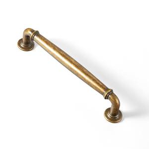 lot 4051 image: Goo-Ki Cabinet Handles Antique Brass Drawer Pulls 5.04 c-c Zinc Alloy Kitchen Cabinet Hardware - 4 Pack Vintage Brass Bar Cabinet Pulls