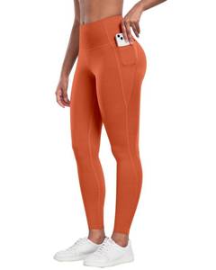lot 4062 image: CHRLEISURE Leggings with Pockets for Women - Tummy Control High Waisted Soft Workout Yoga Pants��Yellow,M��