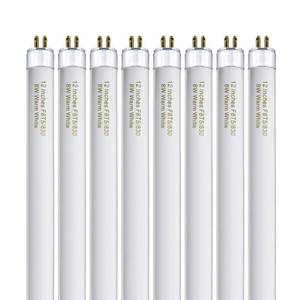 lot 4098 image: Konideke 8 Pack F8T5WW Fluorescent Bulbs Warm White, 12 inch Under Cabinet Light Bulb, T5 8 Watt Fluorescent Tube Soft White, G5 Mini Bi 460 Lumens No Dimmable
