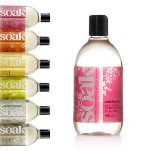 lot 4100 image: Soak Laundry Soap �� No Rinse, Plant Derived Hand Wash Detergent - 375 ml  12 fl. oz, 75 Washes (Celebration)