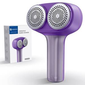 lot 4104 image: VASSON Fabric Shaver, Electric Lint Remover, Rechargeable Lint Shaver, Sweater Shavers to Remove Pilling, Large Fuzz Remover for Clothes Couch Furniture (Purple)