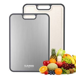lot 4110 image: Titanium Cutting Board for Kitchen, Cutting Board Double Sided Food Grade, Pure TitaniumPP, Easy to Clean Large Size 16���11��