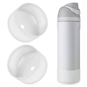 lot 4116 image: BKBY 2PCS Silicone Water Bottle Boot, Compatible with Owala 24oz 32oz 40oz, Protective Anti-Scratch & Anti-Dent No Noise Sleeve Cover for FreeSipTwistFlip Water Bottles (Transparent, 24 Ounces)