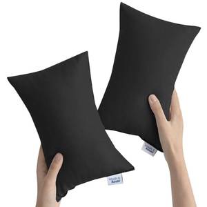 lot 4148 image: Small Pillow Mini for Travel 2 Pack, 11 x 7 Tiny Pillows with Name Tag, Travel and Sleep, Great Small Rectangular for Neck, Lumbar, Back, Pet Dogs, Black