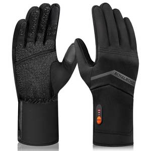 lot 11490 image: Royalrose Heated Gloves Liners for Men Women, Rechargeable Waterproof Winter Thin Heated Work Gloves with Arthritis Raynauds Relief for Ski Golf Hiking Driving (Black-New, X-Large)