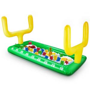 lot 11491 image: Inflatable Football Field Cooler Football Party Drink Cooler Football Party Decor Inflatable Ice Serving Bar for Game Sports Party Supplies Decorations Drink Beer Food, 53 x 28 in