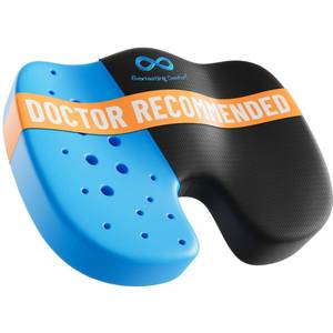 lot 11492 image: Everlasting Comfort Doctor Recommended Memory Foam Seat Cushion for Office Chairs & Car - Ergonomic Office Desk Accessories - Cushions for Tailbone Pain Relief, Sciatica (Black Ventilated, Large)