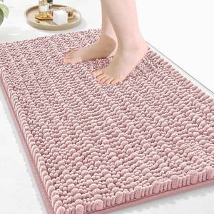 lot 11502 image: Arotive Luxury Bathroom Rugs 34x21, Extra Soft Thick Absorbent Shaggy Chenille Bath Rugs, Non-Slip Machine Wash Dry, Bath Mats for Bathroom Floor, Tub and Shower, Home Decor Accessories, Dirty Pink