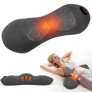 lot 11512 image: KITCADA 3 in 1 Electric Lumbar Massager Support Pillow, Back Massager with Heat, Adjustable Height for Bed and Chair,Back Support Pillow for Lower Back Pain Relief,Gifts for Women Men Mom Dad