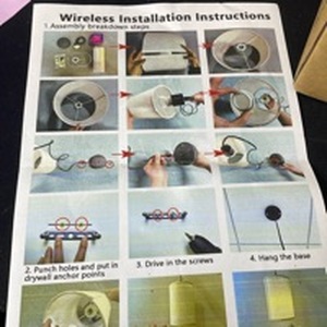 lot 11516 image: Remote Control Wireless Light Installation Kit