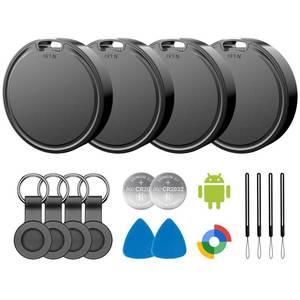 lot 12012 image: Air Tags for Android,Air Tags-4 Pack Android,Air Tracker Tags with 4 Case,2 Year Battery Life,Google Find Trackers for GoogleS Find Hub App,IP65 Waterproof Luggage Air Tracker Tag for Keys
