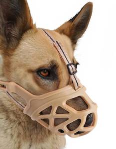 lot 12031 image: Mayerzon Dog Muzzle, Breathable Basket Muzzles for Small, Medium, Large and X-Large Aggressive Dogs Beagle German Shepherd Doberman, Cage Mouth Guard Stop Biting Chewing for Grooming Training