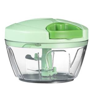 lot 12043 image: Ourokhome Manual Food Processor Vegetable Chopper, Portable Hand Pull String Garlic Mincer Onion Cutter for Veggies, Ginger, Fruits, Nuts, Herbs, etc., 500ml, Green