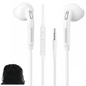 lot 12054 image: SAMSUNG Samung Wired Earbuds Original 3.5mm in-Ear Headphones Galaxy S10, S10 Plus, S10e Plus, Note 10, A71, A31 - Microphone & Volume Remote - Includes Black Velvet Carrying Pouch - White