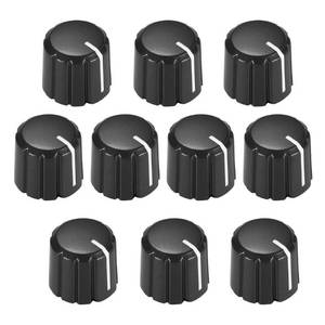 lot 12098 image: uxcell 10pcs Potentiometer Control Knobs for Electric Guitar Volume Tone Knobs Black D Type 4x6mm