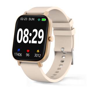 lot 12428 image: Smart Watch for Men Women SmartWatch 1.83 for iPhone Samsung Android Phone Compatible, Fitness Tracker Watch with Pedometer, Heart RateSleep Monitor, Blood Oxygen, IP68 Waterproof (Gold)