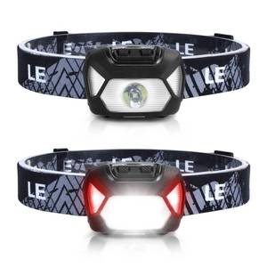 lot 12429 image: Lepro HeadLamp, 2 Pack Super Bright LED Head lamp with 6 Lighting Modes, Waterproof, Battery Powered LED Lightweight Headlight for Cycling Running Camping for Kids Adults