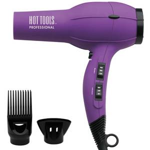 lot 13611 image: Hot Tools Pro Artist 1875W Turbo Ionic Dryer  Smooth, Frizz Free Blowouts (Purple)