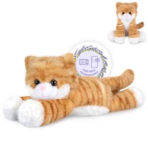 lot 13615 image: SuzziPals Heatable & Coolable Orange Cats Stuffed Animals, Microwave Heating Pad Animals for Discomfort, Orange Cats Cute Stuff for Companion, Lavender Stuffed Animals, Plush Toys Gifts