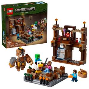 lot 13625 image: LEGO Minecraft Woodland Mansion Fighting Ring - Building Toy for Kids Age 10 - Includes Steve, Garrett, & Henry Minecraft Figures, Plus a Chicken Jockey & More - Birthday Gift Idea for Fans - 21272