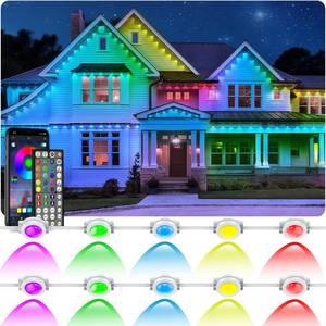 lot 13637 image: LETIANPAI 300FT Permanent Outdoor Lights,RGB Eaves Light with App Control Remote,DIY Scene Modes IP67 Waterproof Under Eave Lighting,Outdoor Lights for Decor,Garden Decor,House,Party,Holiday
