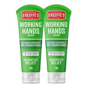 lot 14214 image: OKeeffes Working Hands Hand Cream for Extreme Dryness - 3 oz Tube Repairing Skincare for Cracked, Dry Hands (only one in bag)