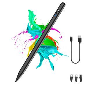 lot 14368 image: Stylus Pen for Android Tablet, Pom Tip Tablet Pencil for iOSAndroid,Rechargeable Active Stylus Pen for iPhoneSamsungXiaoMiHuaweiVivoLenovo and Other Android Smartphones and Tablets-Black