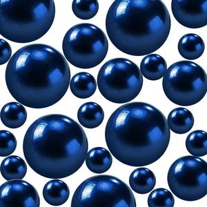 lot 14386 image: Cusmation 200Pcs Navy Blue Vase Filler Pearl Beads for Centerpieces Vases, No Hole Faux Polish Pearls for Floating Candle Home Birthday Wedding Party Table Decor��81420mm��