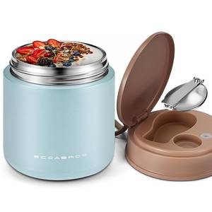 lot 14391 image: eedabros 15.2oz Kids Vacuum Insulated Food Jar �� 316 Stainless Steel Soup Thermo for Hot Food �� Leakproof Wide Mouth for School, Kids, Teens & Adults (Blue)