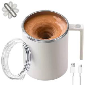 lot 14395 image: TLINNA Self Stirring Mug,Self Stirring Coffee Mug, Suitable for Coffee, Milk, Cocoa and Other Beverages (White)