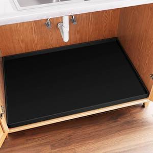 lot 14405 image: FLATO Waterproof Under Sink Mat 31 x 19 Shelf Liner for Kitchen and Bathroom, Cabinet Protector, Organizers and Storage, Flexible Silicone Drip Tray