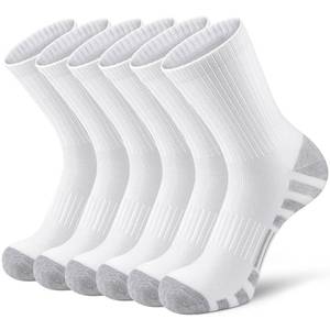 lot 14443 image: Airacker Athletic Socks Sport Running Calf Socks Performance Cushioned Breathable Crew Socks for Men Women(6 Pairs)