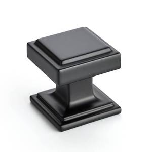 lot 14449 image: Ravinte 10 Pack Matte Black Square Kitchen Cabinet Knobs,Zinc Solid Drawer Pulls,Farmouse Cabinet Handles for Cupboard, Dresser, Closet and Bathroom, Modern Cabinet Hardware for Cabinets