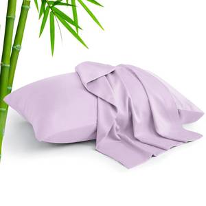 lot 14466 image: BEDELITE Pillow Cases Queen Size Set of 2, Rayon Derived from Bamboo, Cooling Pillow Cases for Hot Sleepers & Night Sweats, Breathable and Silky Soft Envelope Pillowcases(Light Purple, 20x30)