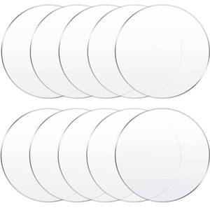 lot 14480 image: Yalikop 10 Pcs 6 Inch Acrylic Blanks Ornament Round Clear Acrylic Christmas Disc Circle Clear Christmas Ornaments Blank Plastic DIY Disc Circle Crafts for Xmas Decor Crafting Making and Painting